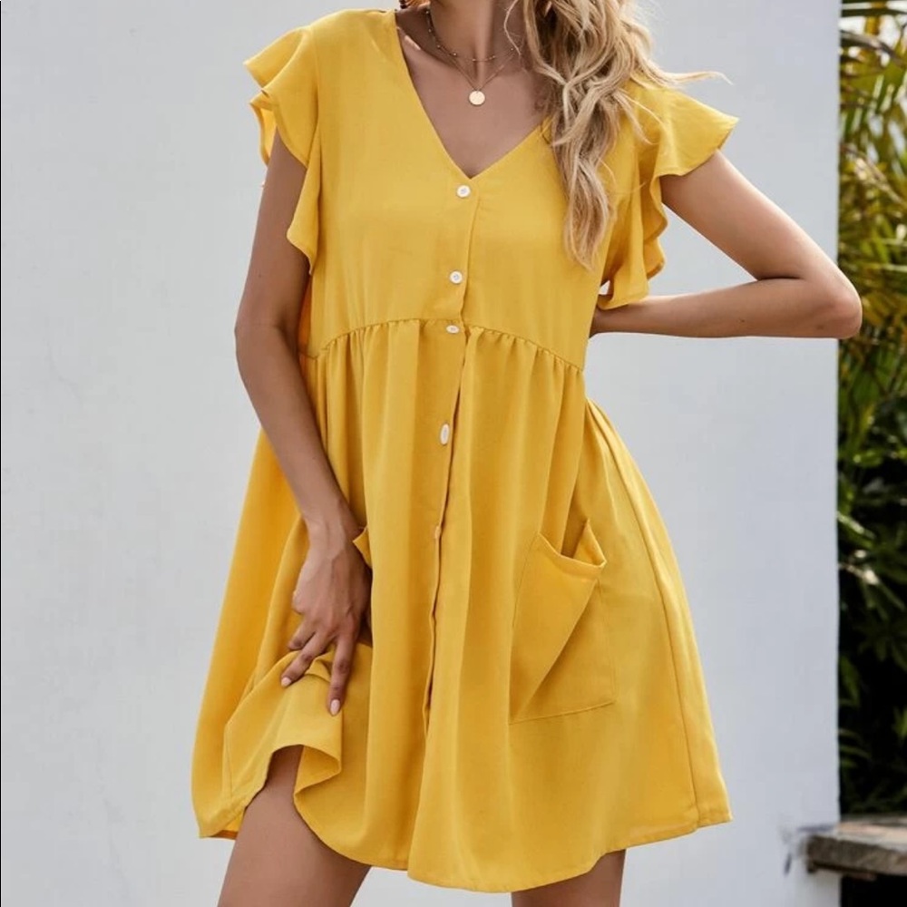 Women’s yellow sundress (size medium)